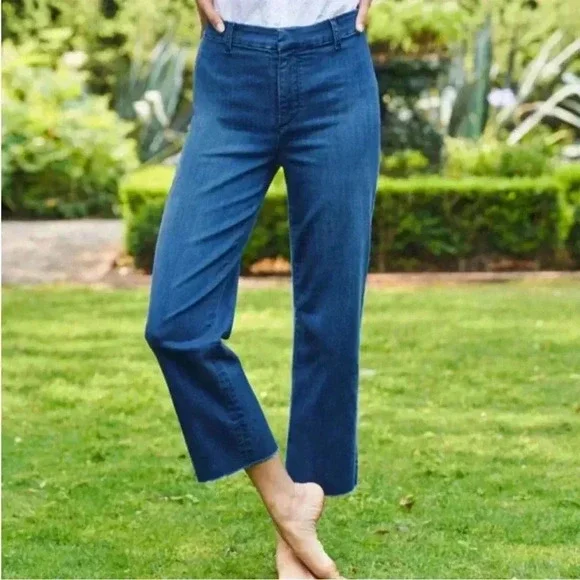 NWT Frank & Eileen Kinsale Performance Crop Pants Jeans Blue 4